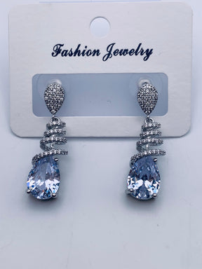 Handmade Silver Earrings – Natural Blue Topaz