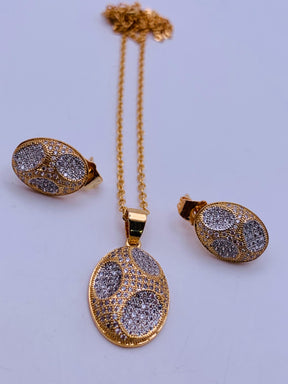 Madrasi Drop Silver Locket-Set