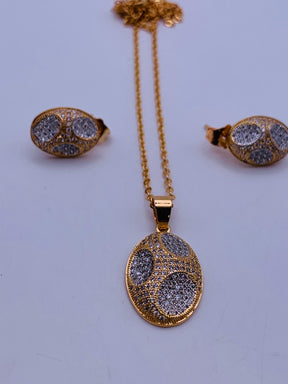 Madrasi Drop Silver Locket-Set